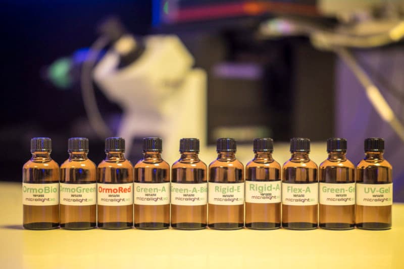 Lineup of our 10 different printing photoresists